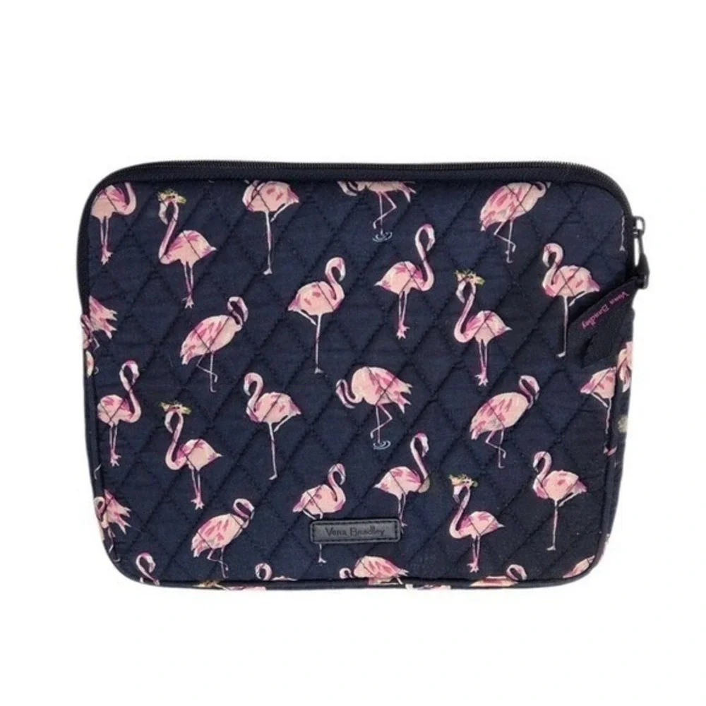 Vera Bradley Fiesta Flamingo Tablet Case‎ Bag Quilted Hot Pink Summer Travel